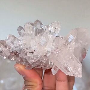Pink Lemurian Quartz Cluster